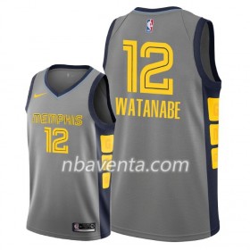 Camiseta Hombre Memphis Grizzlies Yuta Watanabe 12 2018-19 Nike City Edition Gris Swingman